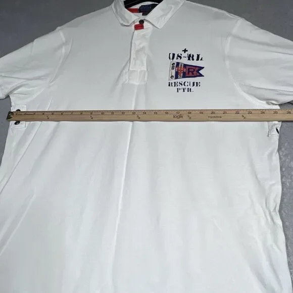 Ralph Lauren Polo Shirt Mens XXL White Coastal Patrol Polo